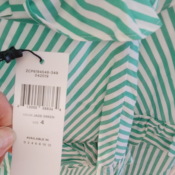 BCBGeneration striped green and white summer dress, size 4. - Picture 4 of 5